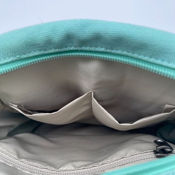 LEAPER Crossbody Bag Mint Green Aztec Southwestern Canvas Messenger Bag - Picture 13 of 14